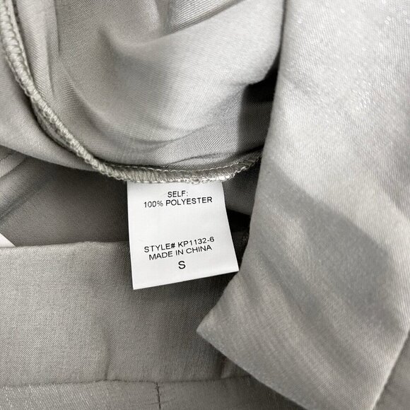 Ellison Light Gray Silky Trouser Pants Sz S Pleated Business Career Lightweight - Picture 11 of 12